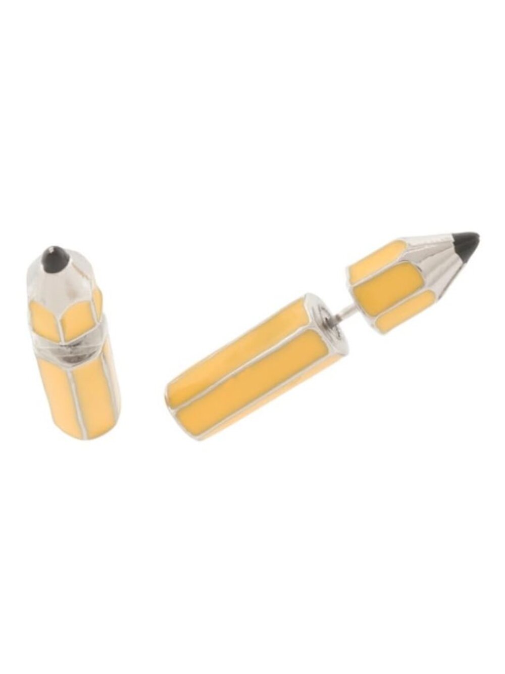 Betsey Johnson Back to School Stud Earrings (Pencil Front Back Stud)